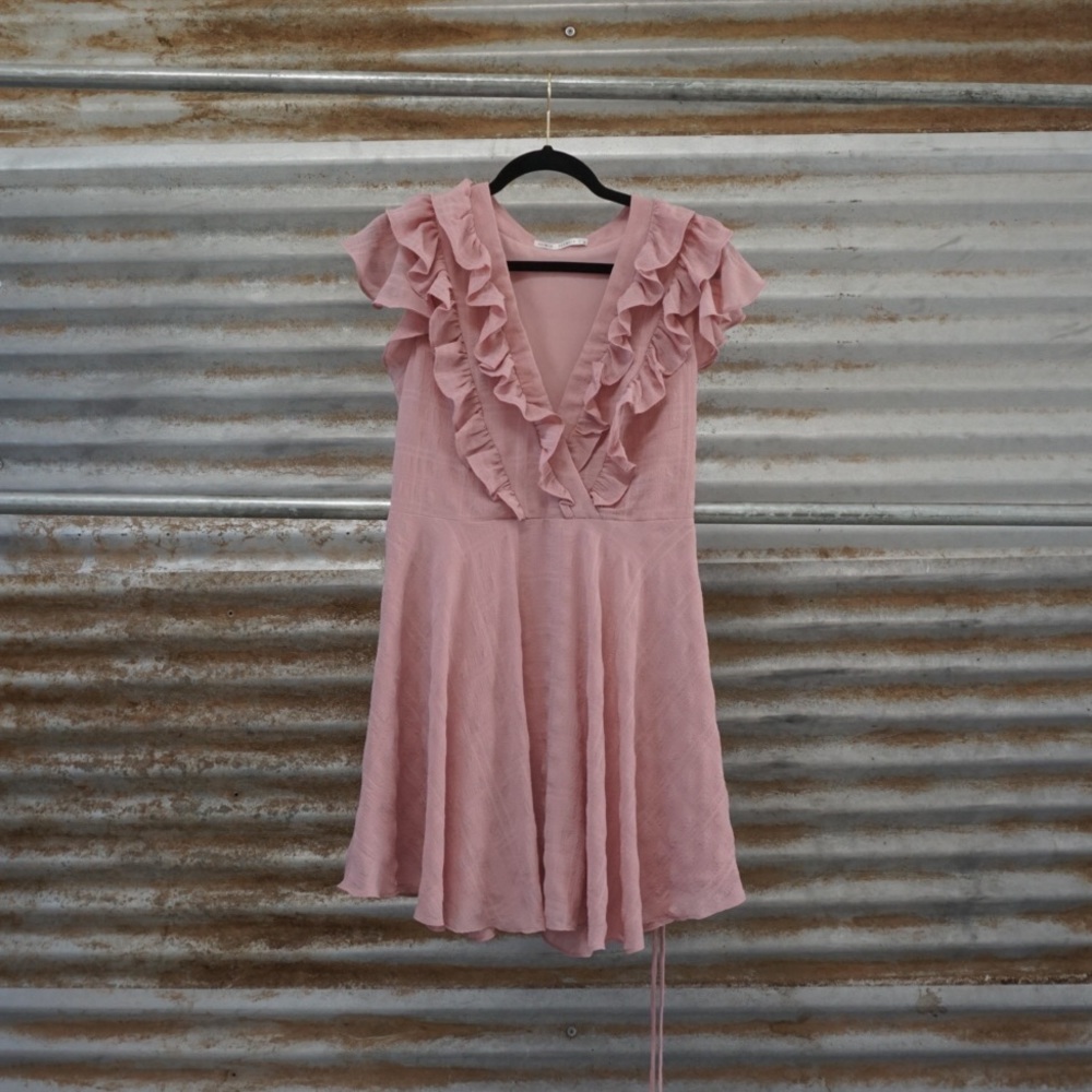 Saints and Secrets Pink Chiffon dress.